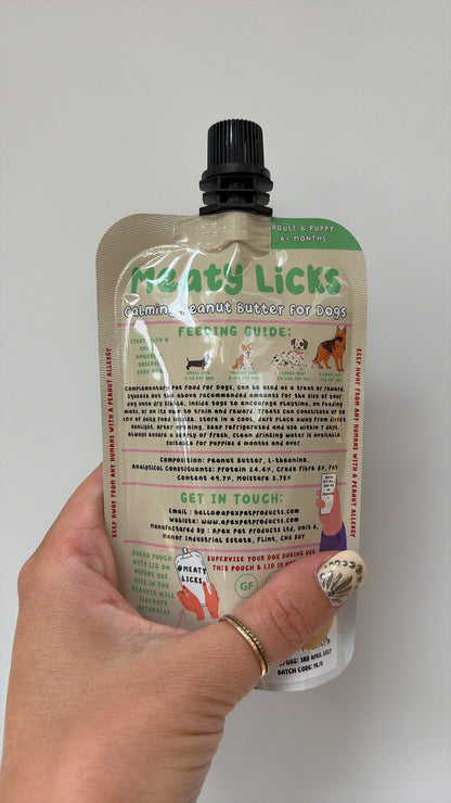 Meaty Licks Peanut Butter Pouches