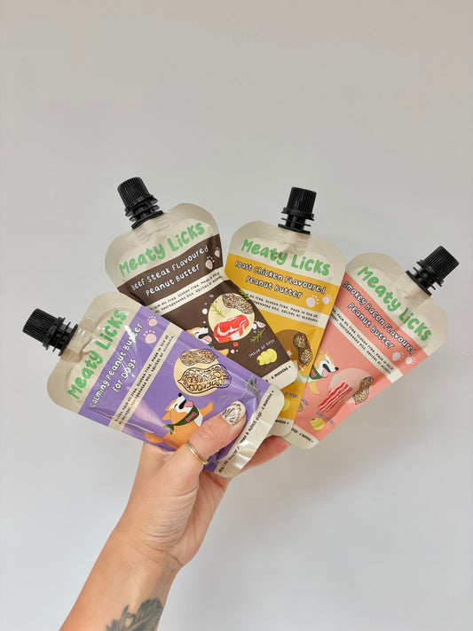 Meaty Licks Peanut Butter Pouches
