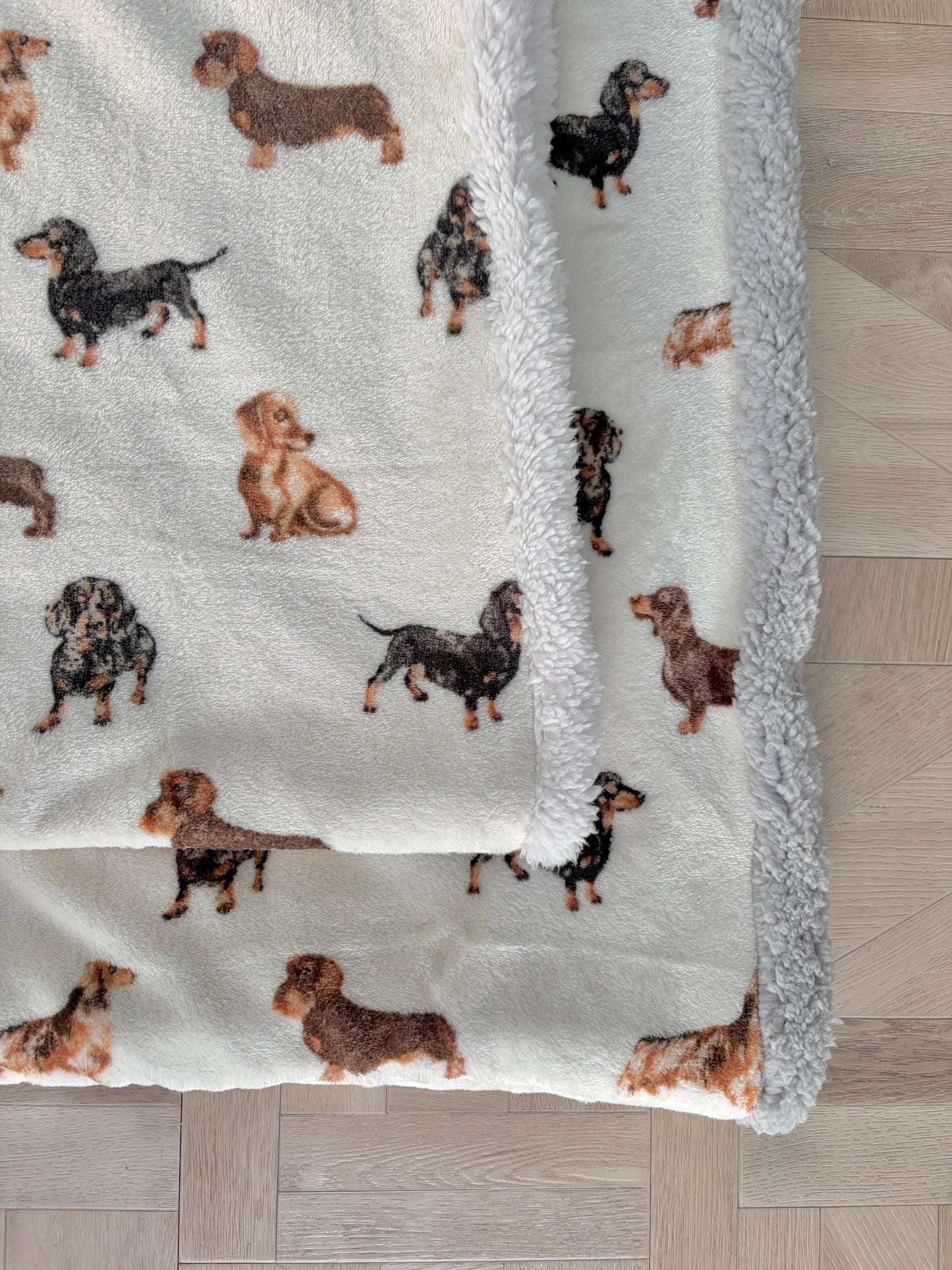 Dachshund Print Pet Snuggle Sack Neutrals
