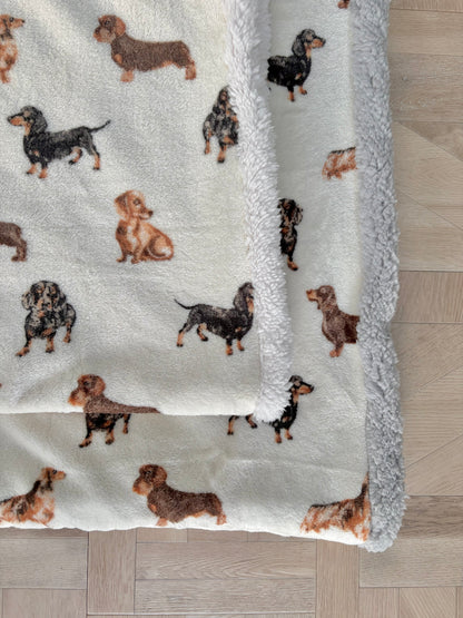 Dachshund Print Pet Snuggle Sack Neutrals