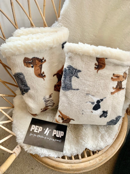 Cream Multi-dog Pet Snuggle Sack