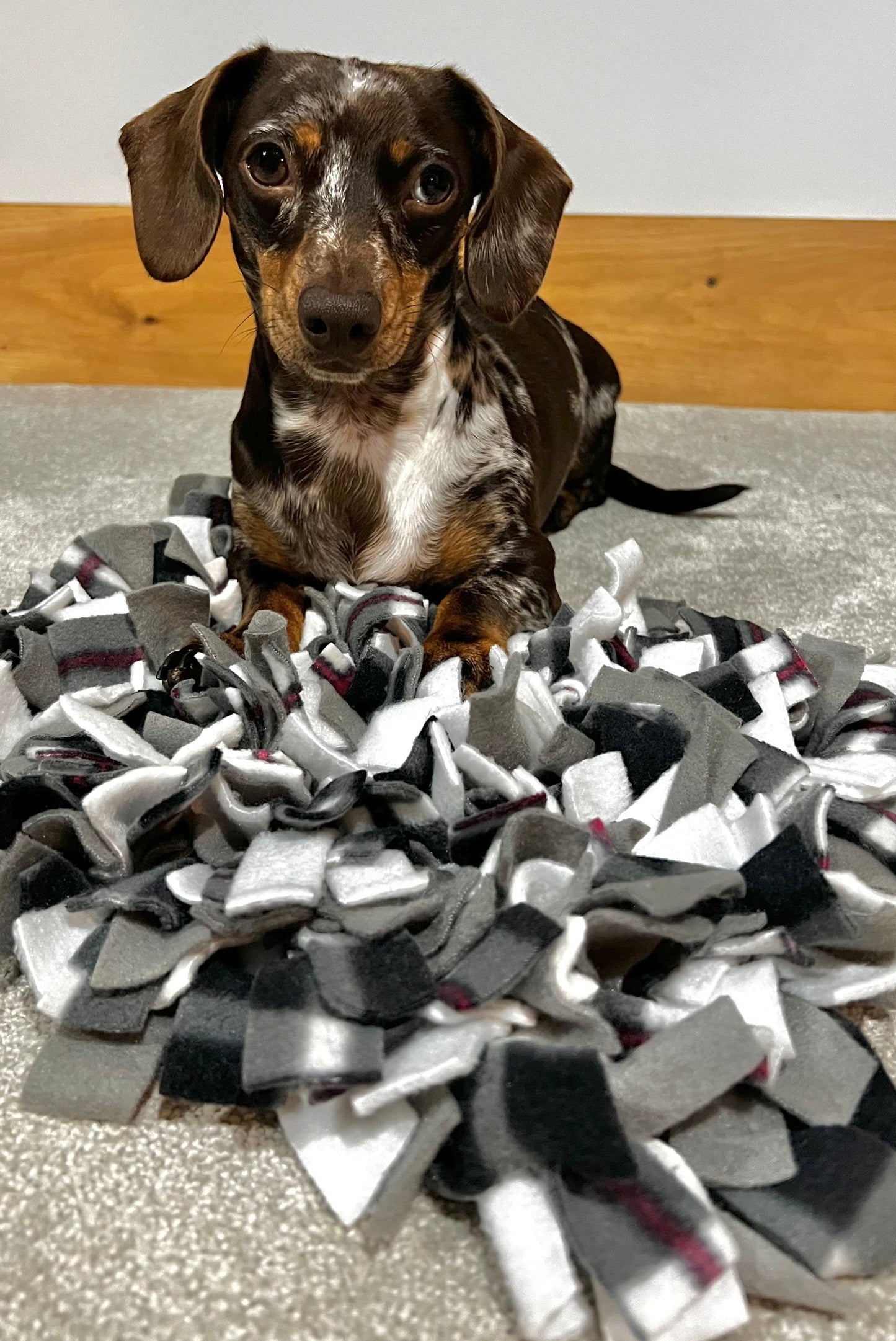 Black, White & Red Tartan Pet Snuffle Mat