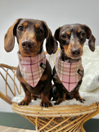 Pep 'n' Pup Pink Tartan Pet Bandana