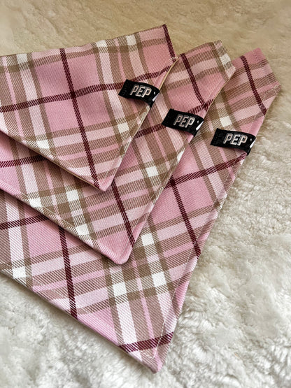 Pep 'n' Pup Pink Tartan Pet Bandana